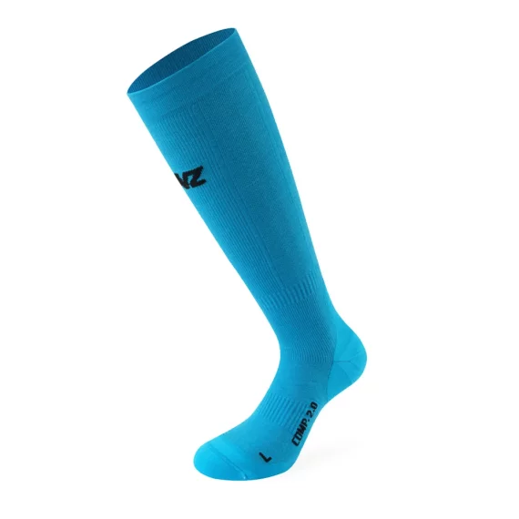 Sosete schi Lenz Compression 2.0 Merino, albastru