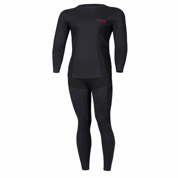 Set functional merino bluza si pantaloni termici pentru barbati, Lenz Underwear Men Longpant