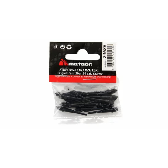 Varfuri de schimb pentru sageti darts 24 buc, negru