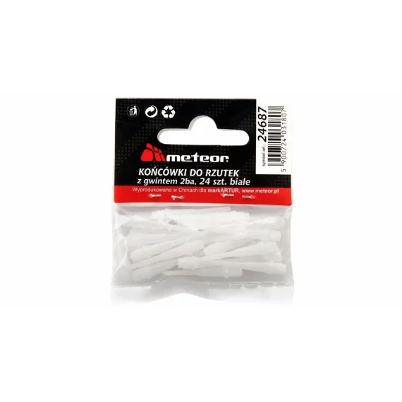 Varfuri de schimb pentru sageti darts 24 buc, alb