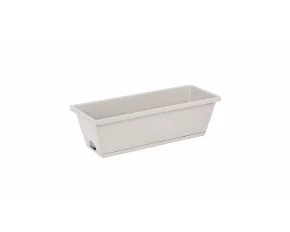 Ghiveci cu tava Flora, gri deschis