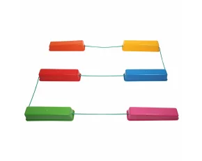 Set 6 piese pentru antrenare coordonare si echilibru, Merco Walking Stairs, multicolor