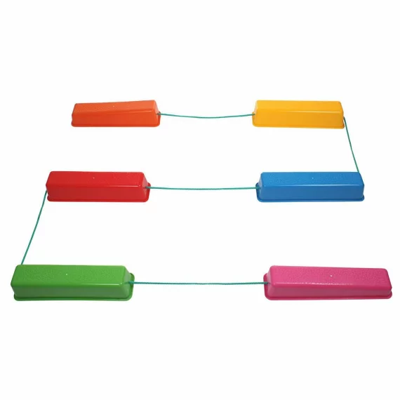 Set 6 piese pentru antrenare coordonare si echilibru, Merco Walking Stairs, multicolor