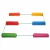 Set 6 piese pentru antrenare coordonare si echilibru, Merco Walking Stairs, multicolor