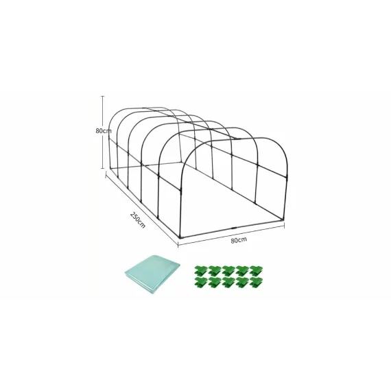 Tunel de crestere plante, tip sera, Plant Shed 8B 250 x 80 x 80 cm