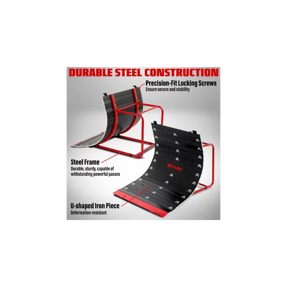 Perete curbat ricoseu pentru antrenament fotbal, tip pasator 100 x 80 x 75 cm