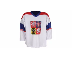 Tricou de hochei replica CZ Nagano 1998, alb