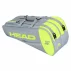 Geanta tenis Core 6R Combi 2021, gri-galben