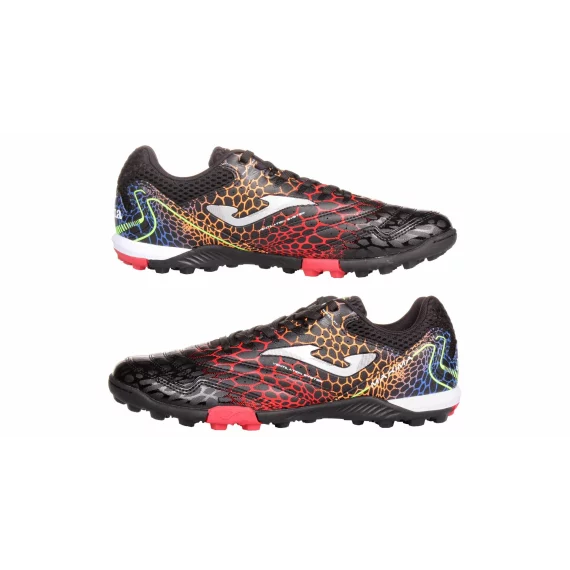 Ghete fotbal pentru teren sintetic, Joma Maxima 2431 Turf, negru-rosu