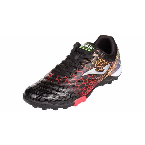Ghete fotbal pentru teren sintetic, Joma Maxima 2431 Turf, negru-rosu
