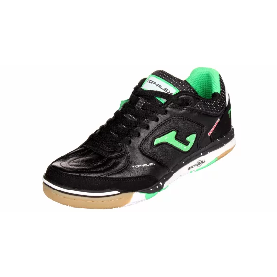 Pantofi fotbal de interior Joma Top Flex Rebound 2401, negru-verde
