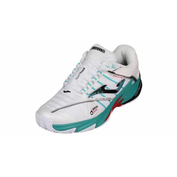 Incaltaminte tenis pentru barbati Joma Open Men 2402, alb-turcoaz
