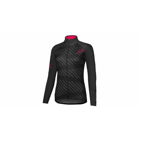 Bluza dama pentru ciclism Gaia 2.0, negru-roz