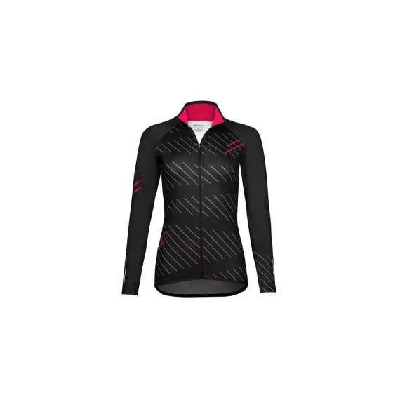 Bluza dama pentru ciclism Gaia 2.0, negru-roz