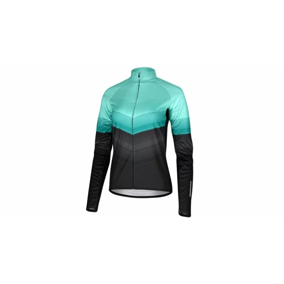Bluza dama pentru ciclism Gaia 2.0, negru-verde menta