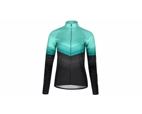 Bluza dama pentru ciclism Gaia 2.0, negru-verde menta