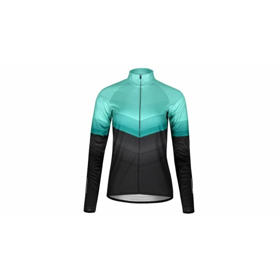 Bluza dama pentru ciclism Gaia 2.0, negru-verde menta