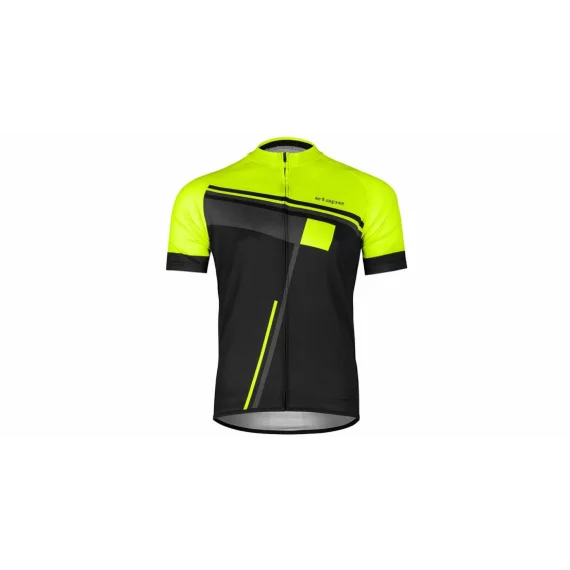 Tricou barbati pentru ciclism Cube, negru-galben neon
