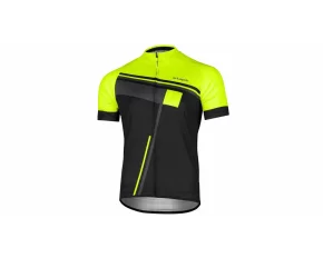 Tricou barbati pentru ciclism Cube, negru-galben neon