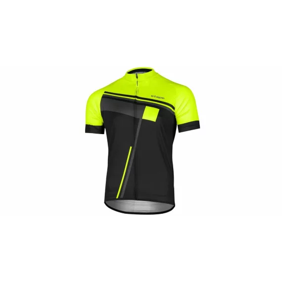 Tricou barbati pentru ciclism Cube, negru-galben neon