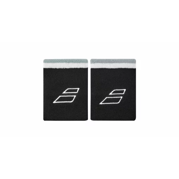 Mansete Babolat Terry Jumbo Wristband 2025, negru-alb