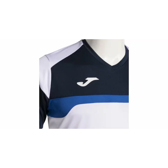 Set tricou si short fotbal pentru barbati Joma Danubio III, alb-albstru inchis