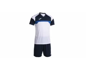 Set tricou si short fotbal pentru barbati Joma Danubio III, alb-albstru inchis