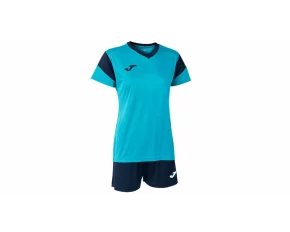 Set tricou si short fotbal pentru femei Joma Phoenix, turcoaz
