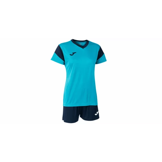 Set tricou si short fotbal pentru femei Joma Phoenix, turcoaz