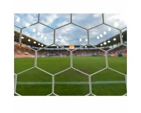 Set 2 plase poarta fotbal, 7.32 x 2.44 m, Ribola EUROESAGONO, adancime 1/1.5m