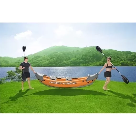 Caiac gonflabil pentru 2 persoane, BESTWAY 65077, include accesorii