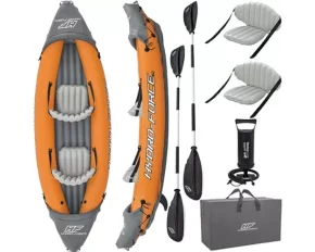 Caiac gonflabil pentru 2 persoane, BESTWAY 65077, include accesorii