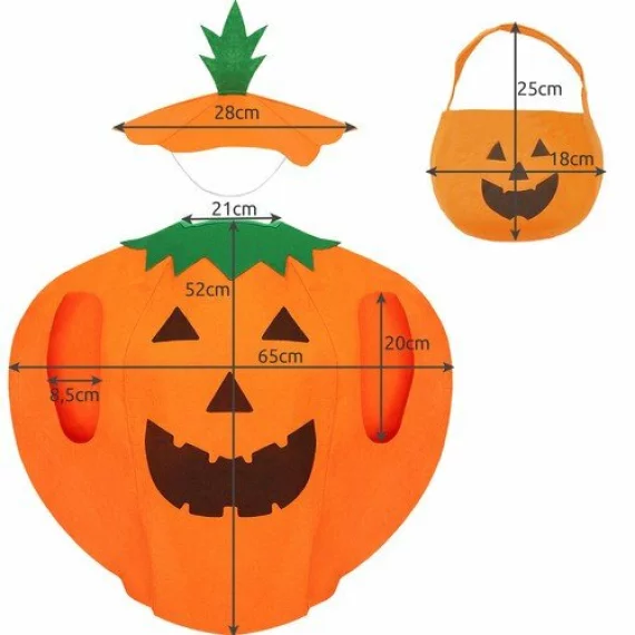 Costum pentru copii, forma dovleac, marime universala, Pumpkin