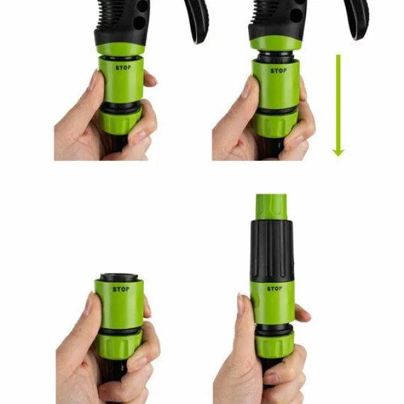 Furtun retractabil automat cu prindere in perete / gard, lungime 25m, Automatic Garden Hose Reel