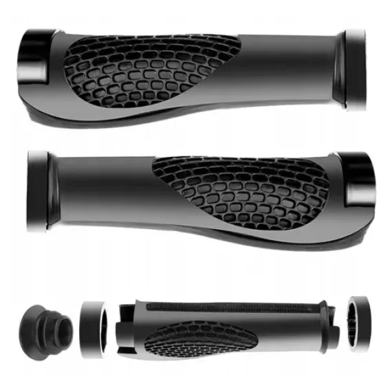 Mansoane pentru ghidon bicicleta, set 2 bucati, negru