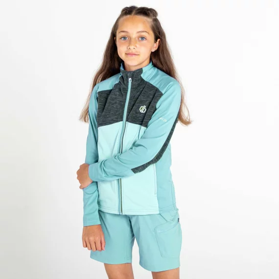 Bluza cu fermoar strech Exception copii, Dare2B, albastru