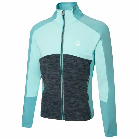 Bluza cu fermoar strech Exception copii, Dare2B, albastru