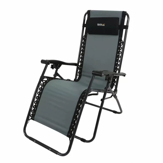 Scaun tip sezlong Regatta Colico Reclining Lounge, gri