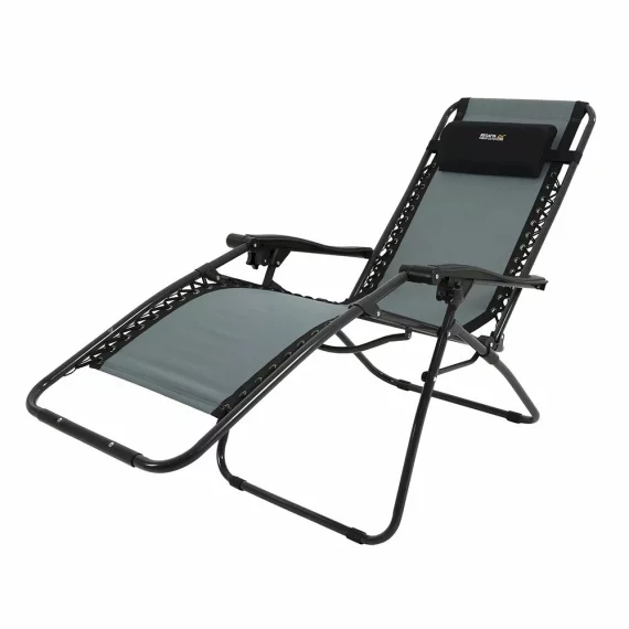 Scaun tip sezlong Regatta Colico Reclining Lounge, gri