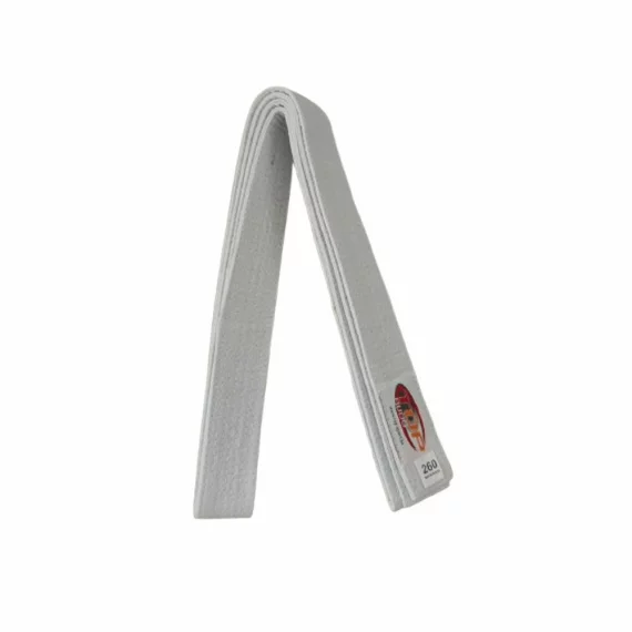 Centura din bumbac pentru kimono, Top Budo, lungime 260 cm, culoare alb