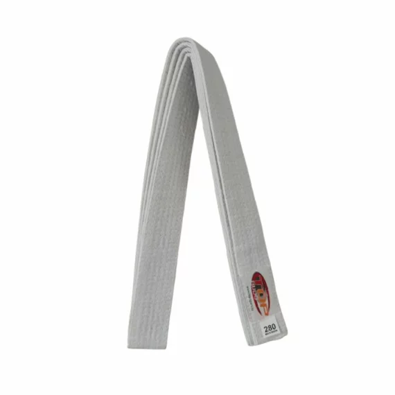 Centura din bumbac pentru kimono, Top Budo, lungime 280 cm, culoare alb