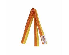 Centura din bumbac pentru kimono, Top Budo, lungime 260 cm, culoare galben-portocaliu