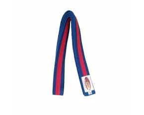 Centura din bumbac pentru kimono, Top Budo, lungime 280 cm, culoare albastru-rosu