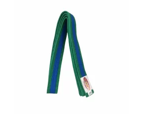 Centura din bumbac pentru kimono, Top Budo, lungime 280 cm, culoare verde-albastru