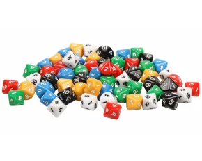 Set 60 de zaruri cu 10 fete, AC10 6 x 10 pcs
