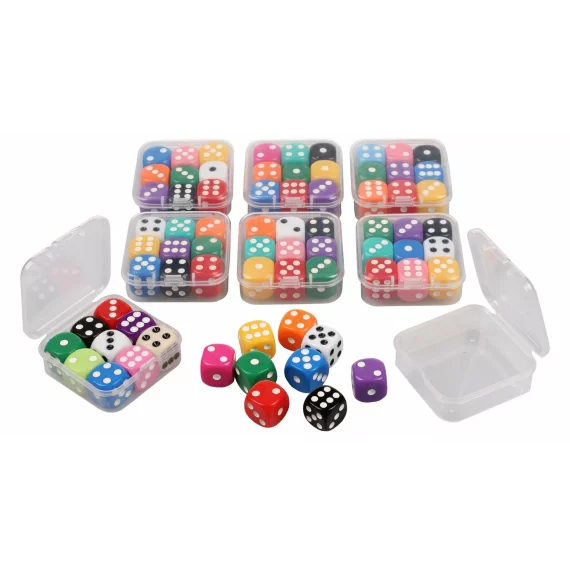 Set 72 de zaruri multicolore, AC6 8 x 9 buc