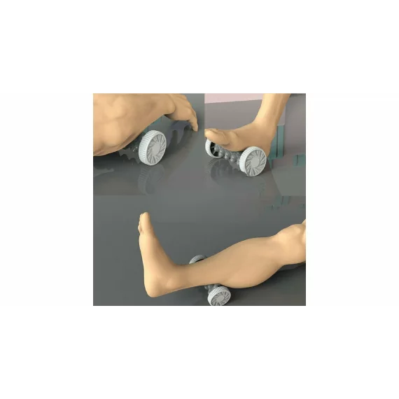 Roller pentru masajul picioarelor, 17.5 x 7 cm, gri