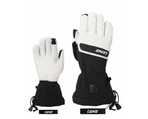 Manusi schi din piele, pentru femei, Lenz Think About Ski Glove, alb