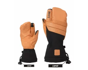 Manusi schi din piele, pentru barbati, Lenz Think About Ski Glove Lobster, maro