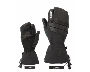 Manusi schi din piele, pentru barbati, Lenz Think About Ski Glove Lobster, negru
